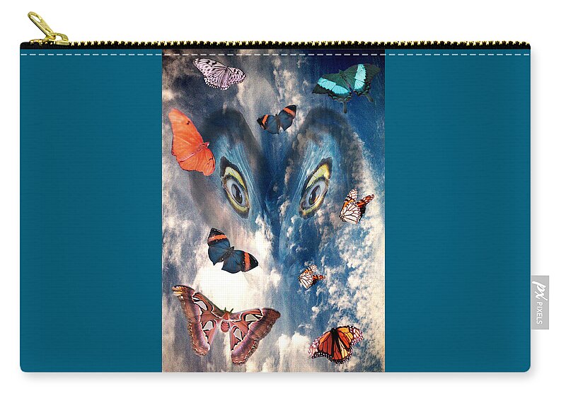 Air Zip Pouch featuring the digital art Air by Lisa Yount