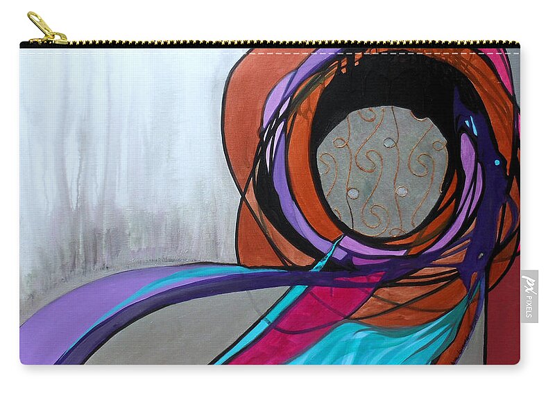 Judaic Zip Pouch featuring the painting Aishet Chayil Woman Of Valor by Marlene Burns