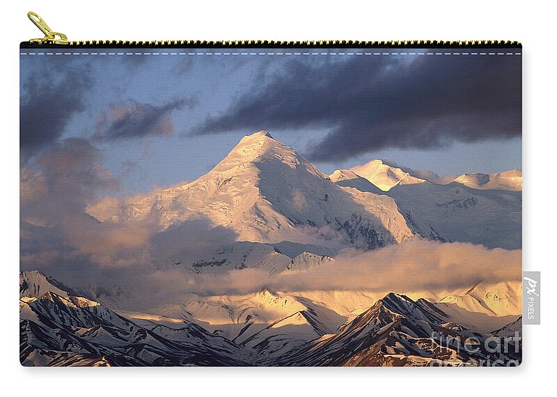 00340723 Carry-all Pouch featuring the photograph Alaska Range Morning by Yva Momatiuk John Eastcott