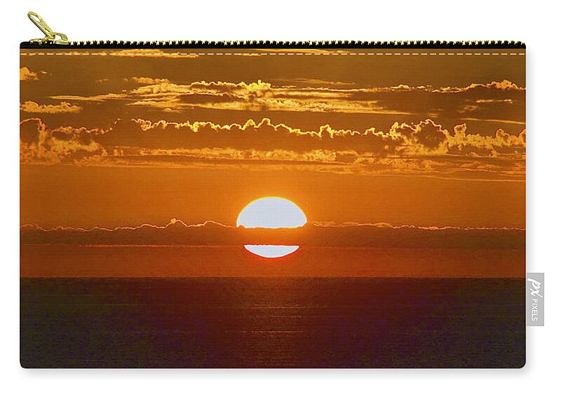 Sunset Zip Pouch featuring the photograph Aldinga Beach sunset by Jocelyn Kahawai