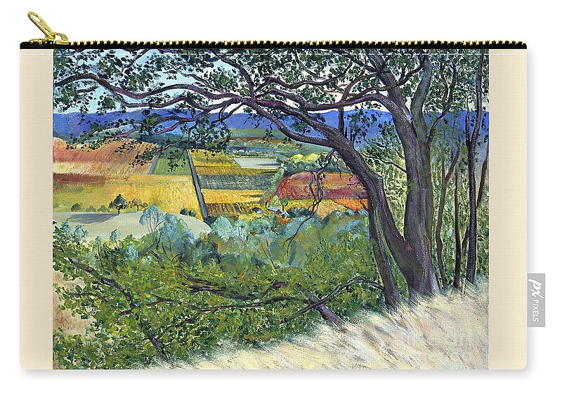 California Landscape Painting Zip Pouch featuring the painting Alexander Valley Vinyards by Asha Carolyn Young