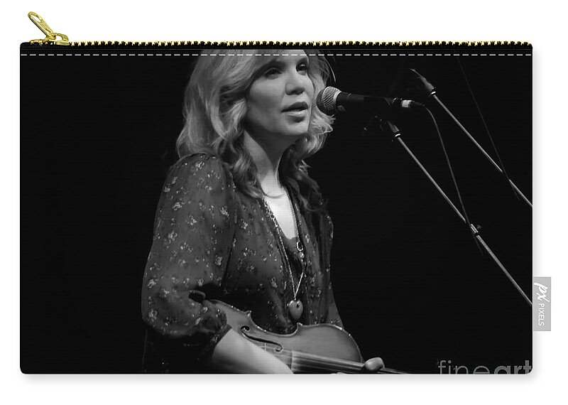 Alison Krause Zip Pouch featuring the photograph Alison by David Rucker