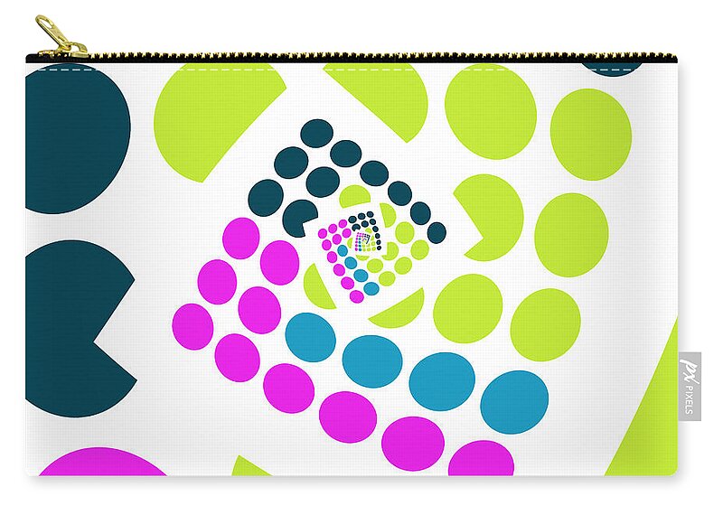 Square Zip Pouch featuring the digital art All About Dots - 057 by Variance Collections