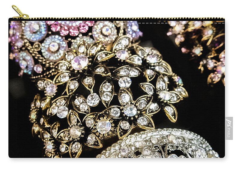 Bling Zip Pouch featuring the photograph All That Glitters by Caitlyn Grasso