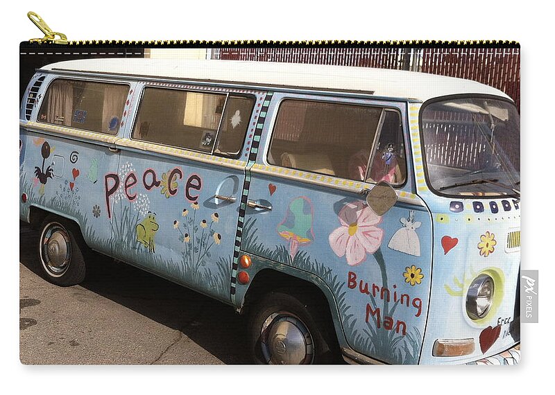Vw Zip Pouch featuring the painting All We Want is Peace by Gerry High