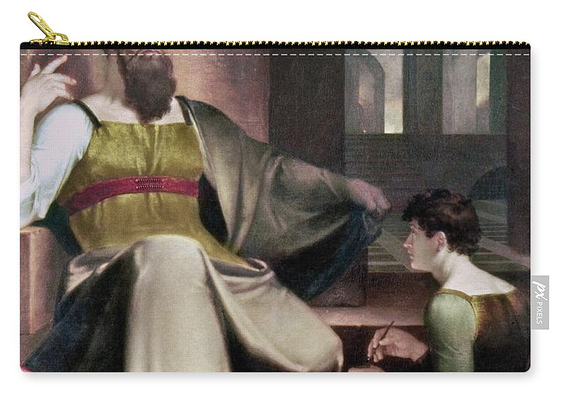 1820 Zip Pouch featuring the painting Allston Jeremiah by Granger