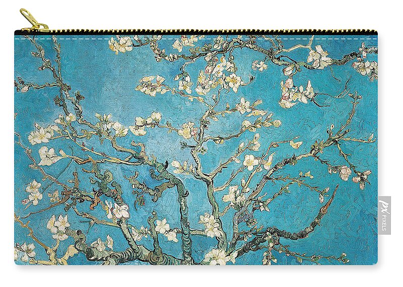 #faatoppicks Zip Pouch featuring the painting Almond branches in bloom by Vincent van Gogh