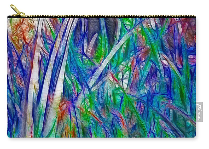 Nature Zip Pouch featuring the painting Aloe Abstract by Omaste Witkowski