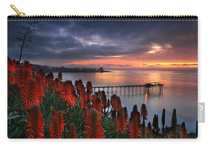 Landscape Zip Pouch featuring the photograph Aloes Last Light by Scott Cunningham