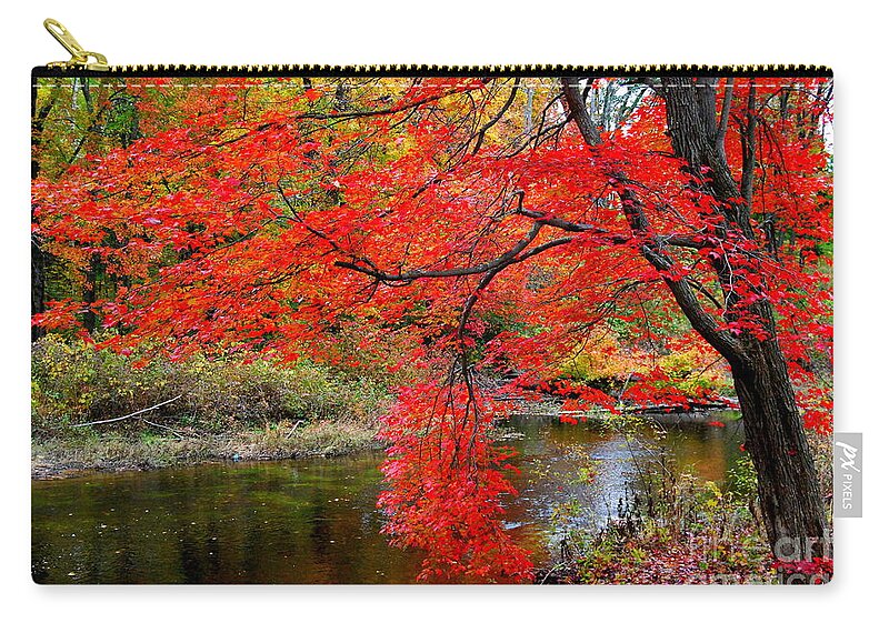 New Hampshire Zip Pouch featuring the photograph Along The Lamprey by Eunice Miller