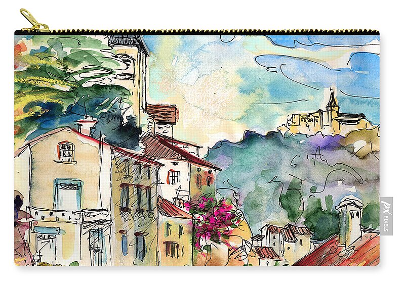 Travel Zip Pouch featuring the painting Ambialet 01 by Miki De Goodaboom