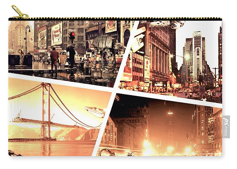 America Zip Pouch featuring the photograph America Reloaded by HELGE Art Gallery