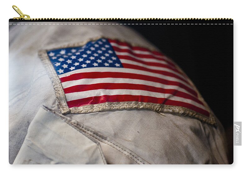 American Zip Pouch featuring the photograph American Astronaut by Christi Kraft