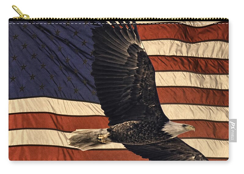 American Bald Eagle Carry-all Pouch featuring the photograph American Pride by Thomas Young