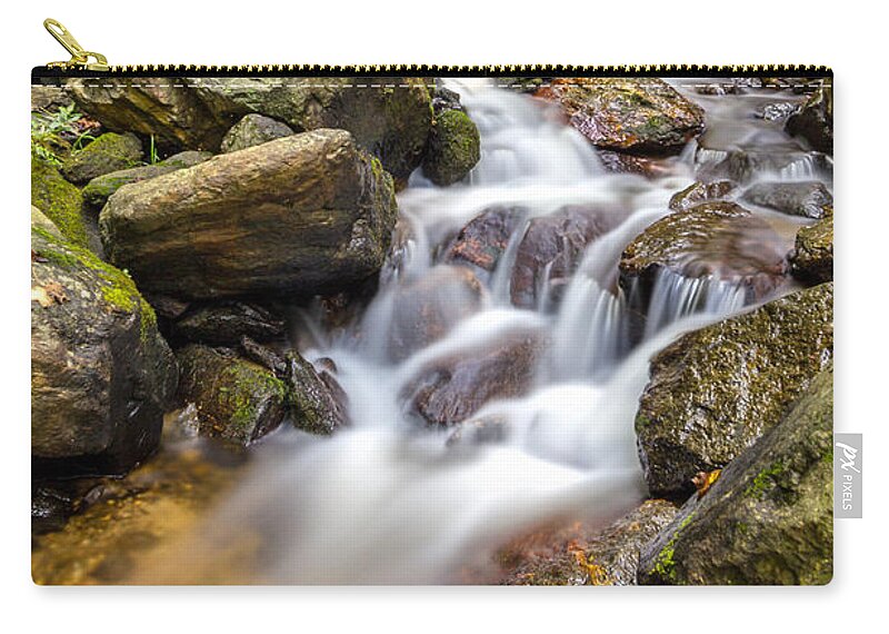 Amicalola-falls Zip Pouch featuring the photograph Amicalola Falls by Bernd Laeschke