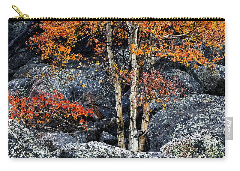 Among Boulders Zip Pouch featuring the photograph Among Boulders by Chad Dutson