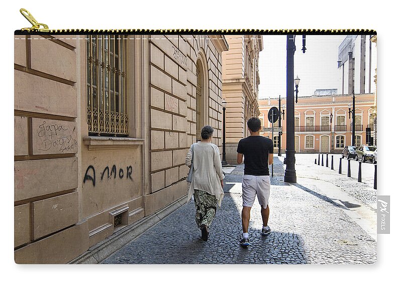 Amor Zip Pouch featuring the photograph Amor - Sao Paulo by Julie Niemela