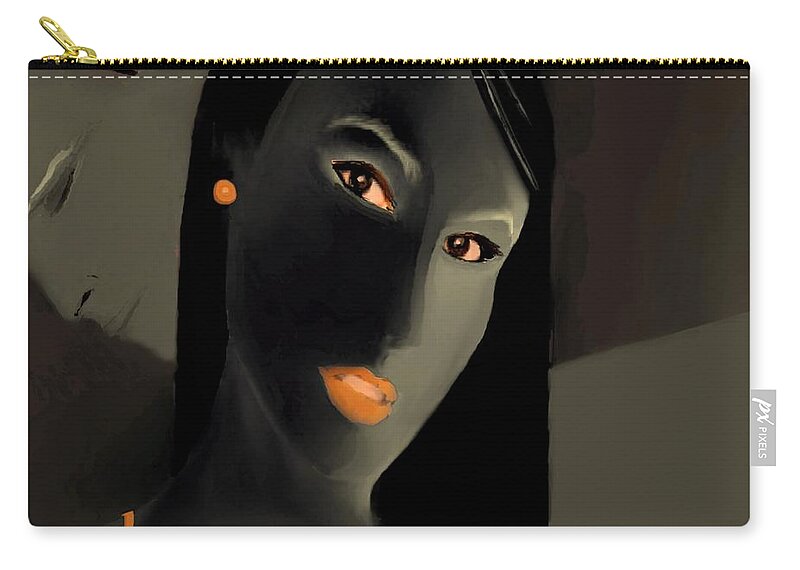  Fineartamerica.com Zip Pouch featuring the painting Amour Partage Love Shared 11 by Diane Strain