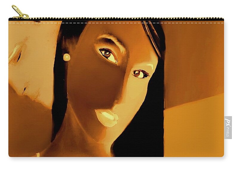 Fineartamerica.com Zip Pouch featuring the painting Amour Partage Love Shared 13 by Diane Strain