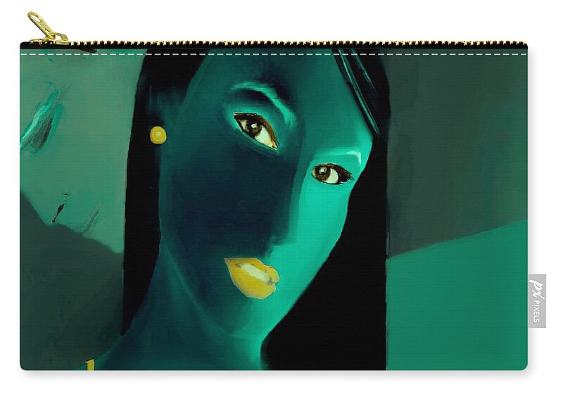 Fineartamerica.com Zip Pouch featuring the painting Amour Partage  Love Shared 8 by Diane Strain