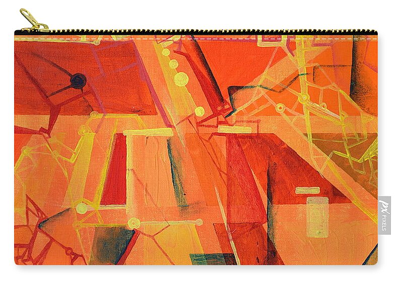 Acoustic Zip Pouch featuring the painting An Acoustic Perspective by Regina Valluzzi