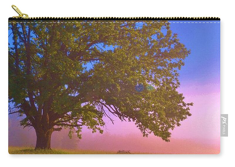 Star-spangled Banner Zip Pouch featuring the photograph An All-American Sunrise by Daniel Thompson