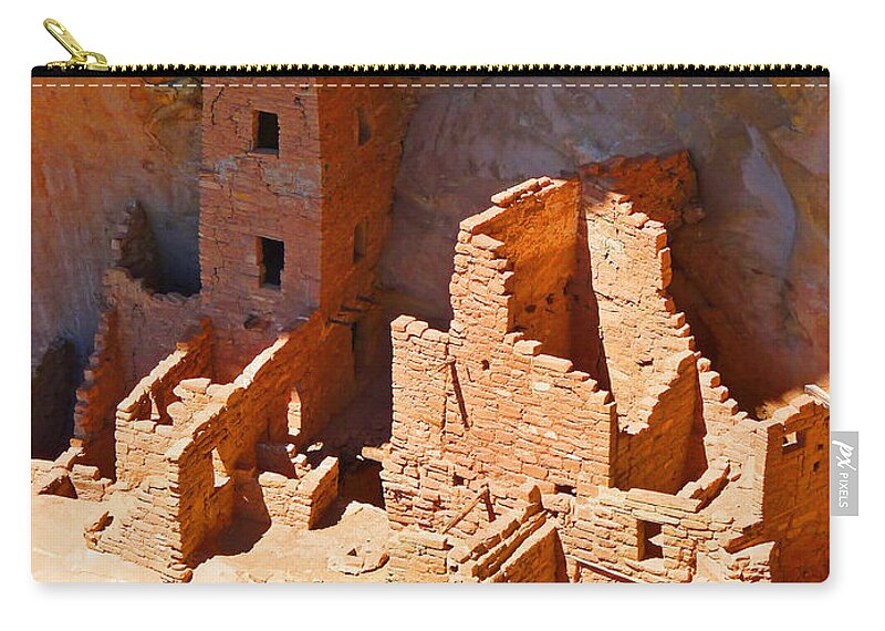 Ancient Zip Pouch featuring the photograph Ancient Dwelling by Alan Socolik