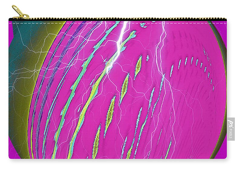 Earth Zip Pouch featuring the digital art And He Called It Earth by Luther Fine Art