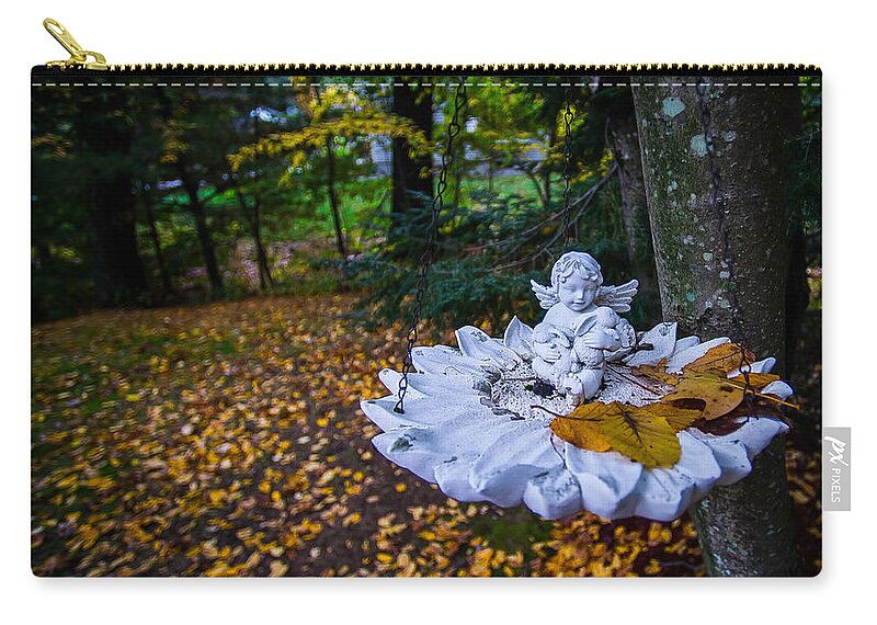 Fall Zip Pouch featuring the photograph Angel by David Downs