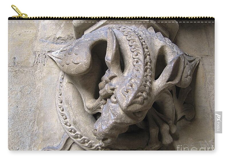 Dragon Carry-all Pouch featuring the photograph Angry Dragon by Denise Railey