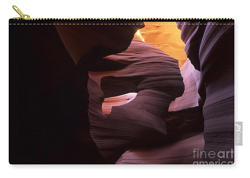  Antelope Canyon Zip Pouch featuring the photograph Antelope Canyon Touch Of Magic by Bob Christopher