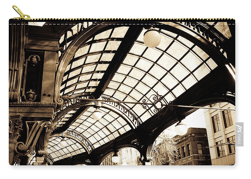 Curve Zip Pouch featuring the photograph Antique 1900’s Seattle Pergola by 400tmax