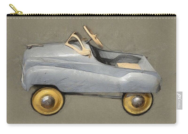 Steering Wheel Zip Pouch featuring the photograph Antique Pedal Car ll by Michelle Calkins
