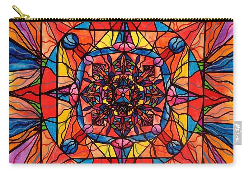 Aplomb Zip Pouch featuring the painting Aplomb by Teal Eye Print Store