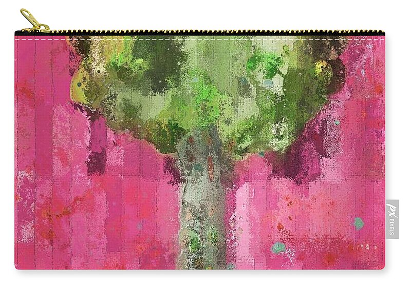 Tree Zip Pouch featuring the painting Albero - 12j2164155-04 by Variance Collections