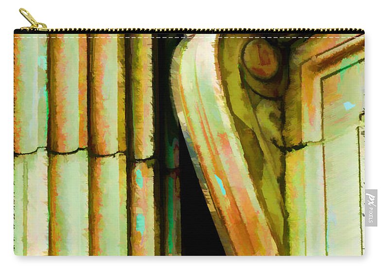 Architectural Elements Zip Pouch featuring the photograph Archatectural Elements Digital Paint by Debbie Portwood