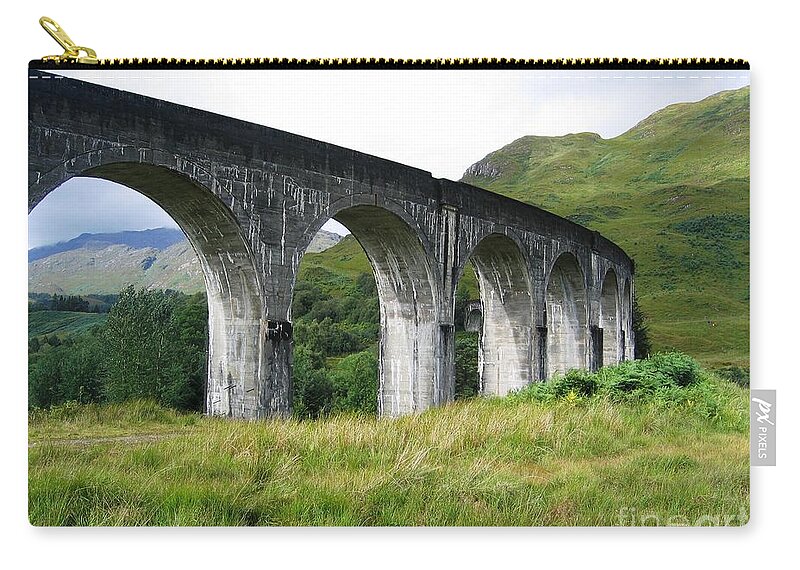 Scottish Highlands Zip Pouch featuring the photograph Arched Highlands by Denise Railey