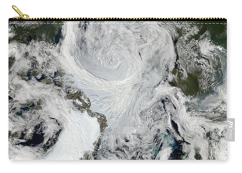Science Zip Pouch featuring the photograph Arctic Summer Storm 2012 by Science Source