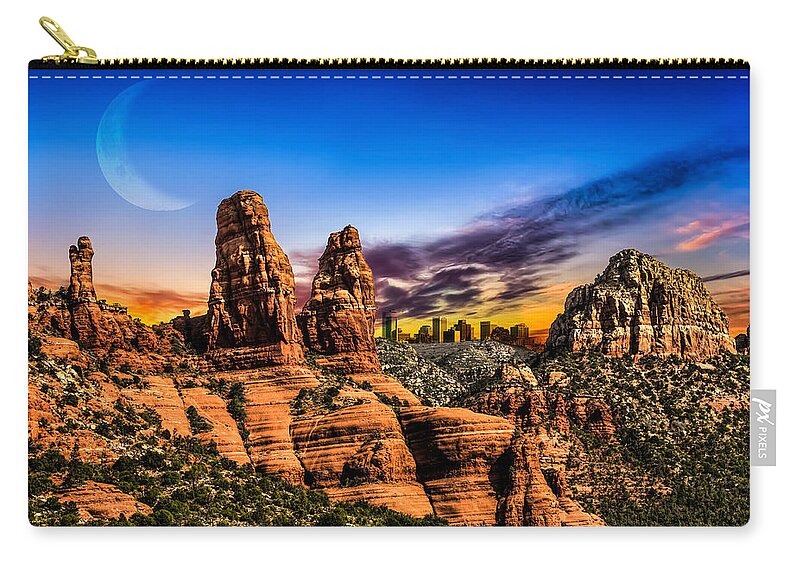 Fred Larson Zip Pouch featuring the photograph Arizona Life by Fred Larson