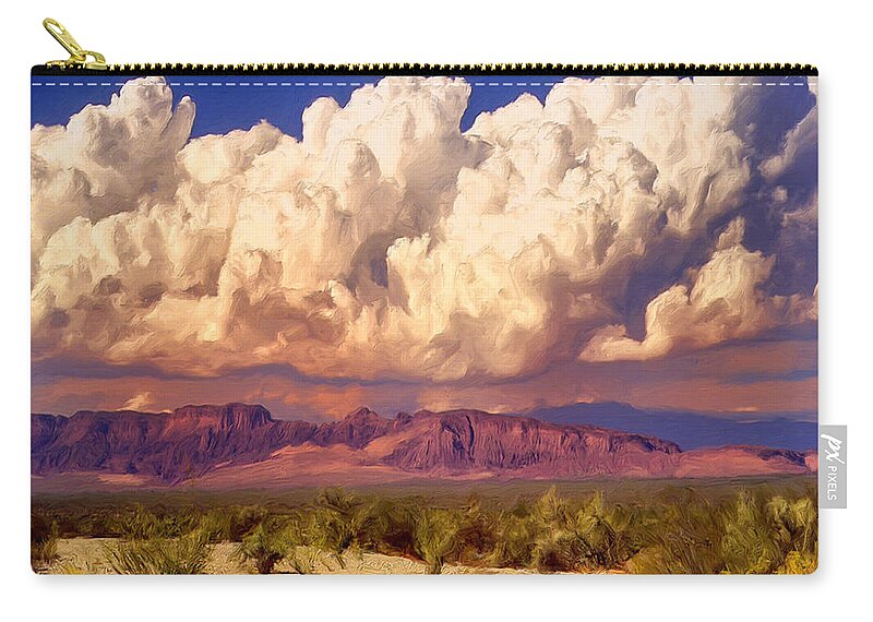 Arizona Zip Pouch featuring the painting Arizona Monsoon by Dominic Piperata
