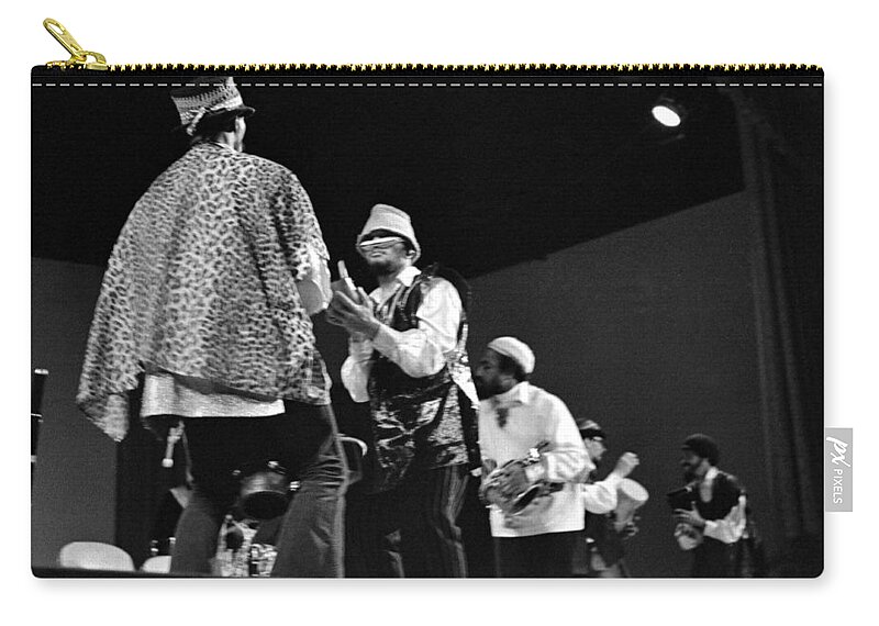 Sun Ra Arkestra At Freeborn Hall Zip Pouch featuring the photograph Arkestra Procession 1968 by Lee Santa