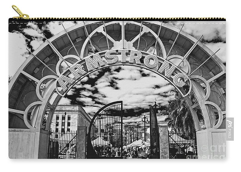  Urban Environment Zip Pouch featuring the photograph Armstrong Park in Treme New Orleans by Kathleen K Parker