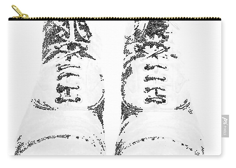 Seurat Zip Pouch featuring the digital art Army Boots by Steve Taylor
