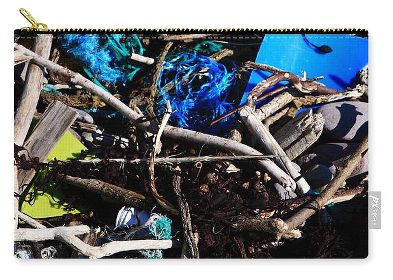 Beach Zip Pouch featuring the photograph Arrives On A Wave by Aidan Moran