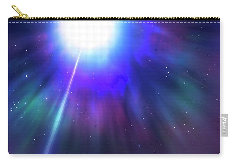 Concepts & Topics Zip Pouch featuring the digital art Artwork Of A Gamma-ray Burster by Mark Garlick