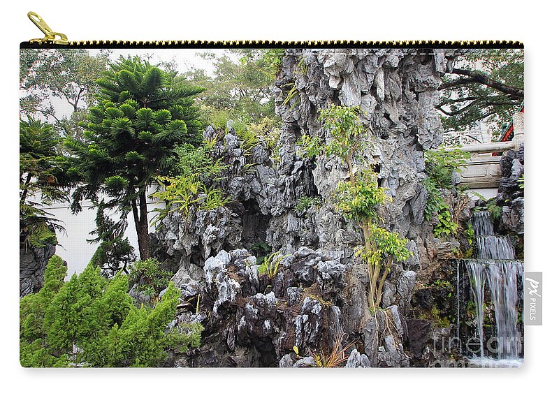 Park Zip Pouch featuring the photograph Asian Rock Garden by Amanda Mohler