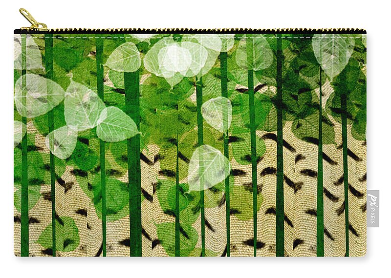 Abstract Zip Pouch featuring the digital art Aspen Colorado Abstract Square 2 by Andee Design