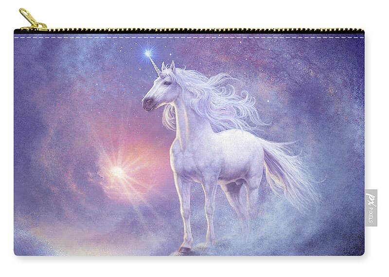 Steve Read Zip Pouch featuring the photograph Astral Unicorn by MGL Meiklejohn Graphics Licensing