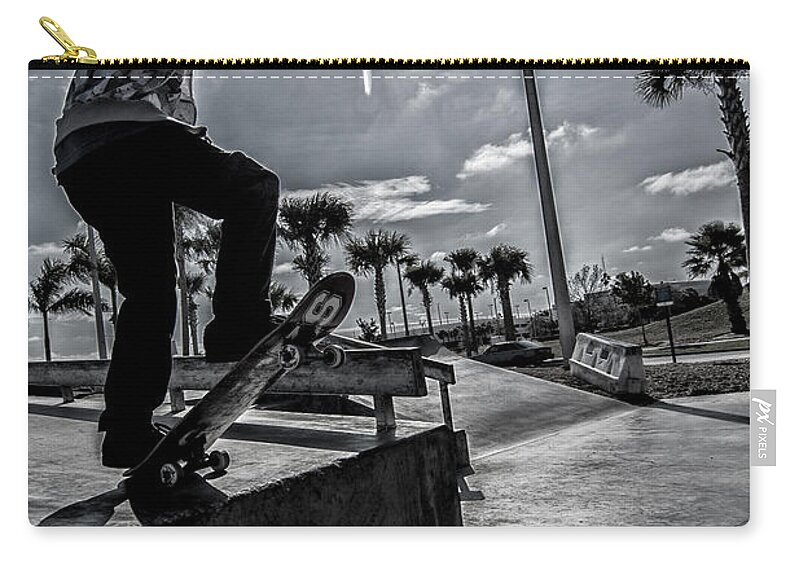 Skate Zip Pouch featuring the photograph At The Park by Kevin Cable