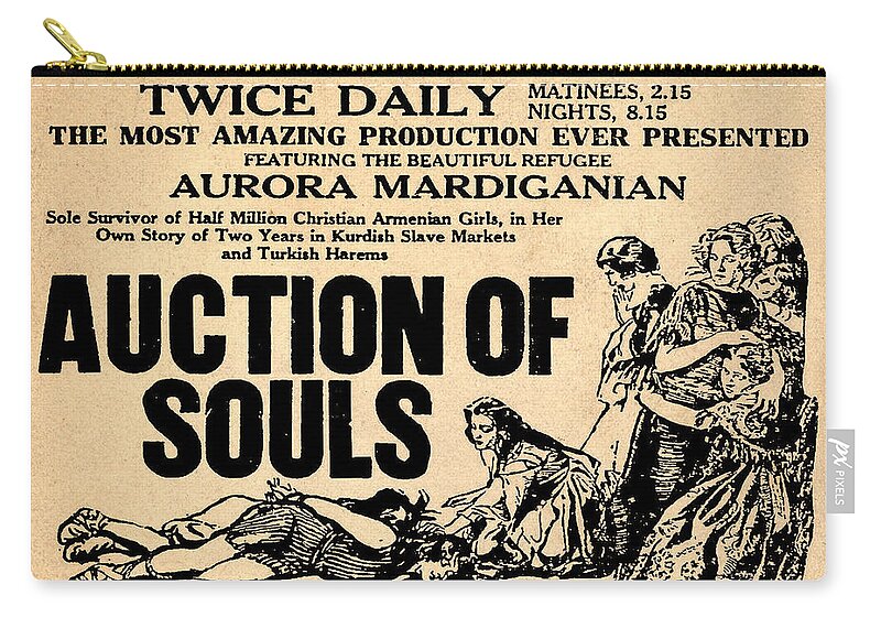 Auction Of Souls Zip Pouch featuring the photograph Auction of Souls by Bill Cannon